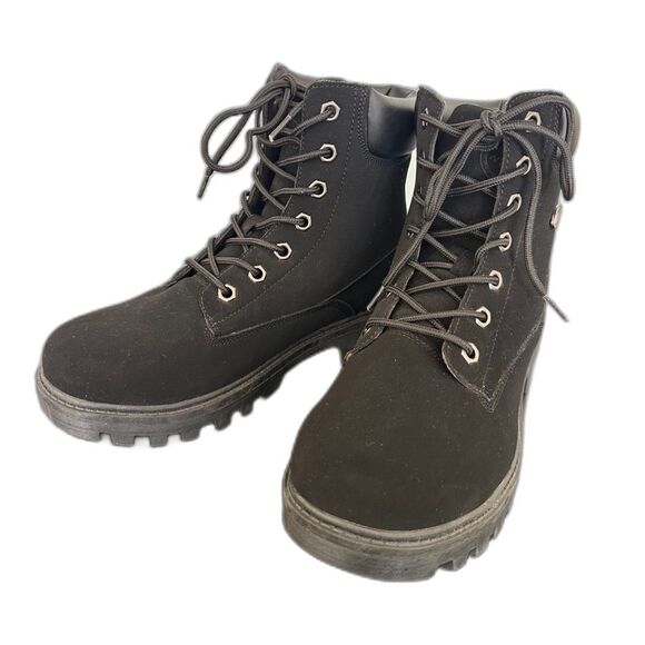 Lugz Womens Brace Hi Lace Up Casual Ankle Boots Black Velvet size 7 - Picture 8 of 12